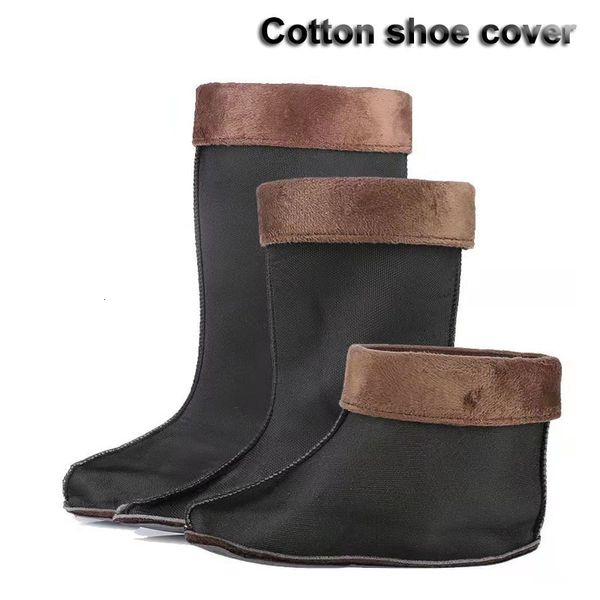 Botas de chuva inverno proteção contra frio homens e mulheres geral high school botas de chuva forro mais veludo forro de algodão quente capa de sapato 230920