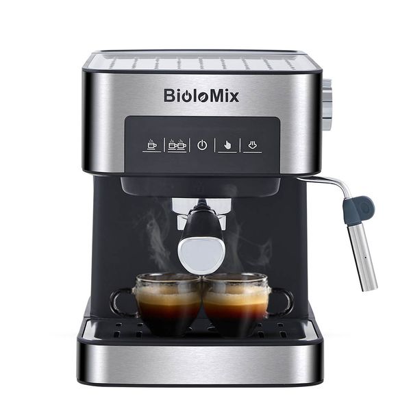 Coffart By BioloMix 20 Bar Máquina de Café Espresso Tipo Italiano com Varinha de Espuma de Leite para Espresso, Cappuccino e Mocha