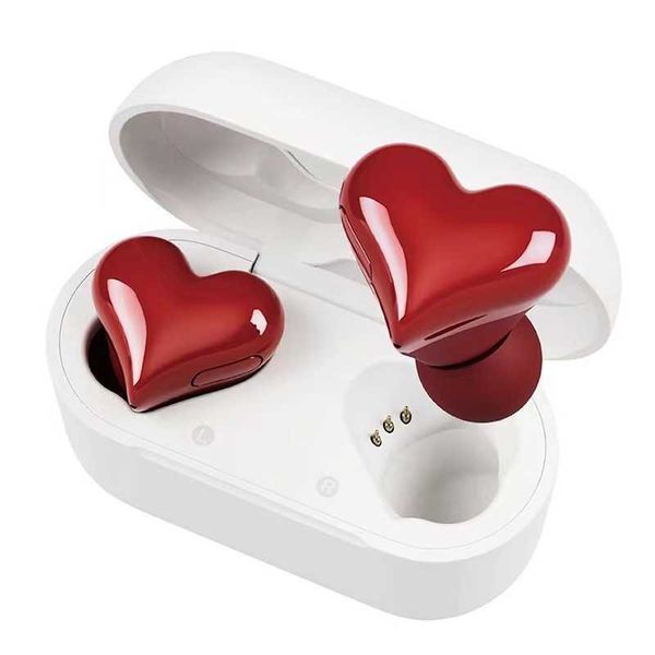 Наушники для сотового телефона Japan Heartbuds Same Love Наушники-вкладыши в форме сердца Настоящие беспроводные Bluetooth-наушники с шумоподавлением Дальнего действия 92P7