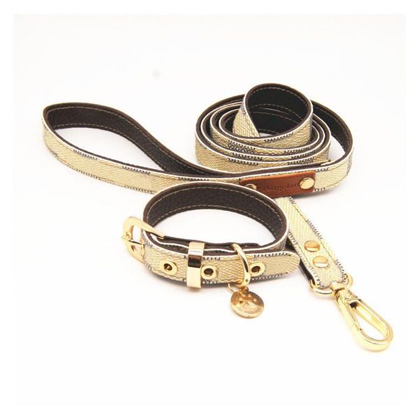 Conjunto de designer de luxo nova moda britânica impressão animal de estimação forte e durável coleira de cachorro pequeno X-0011943