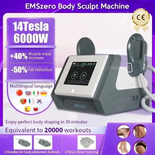 Máquina de emagrecimento emszero quente, músculo eletromagnético, estimulação do corpo, equipamento de escultura de contorno dlsemslim com almofadas pélvicas rf disponíveis