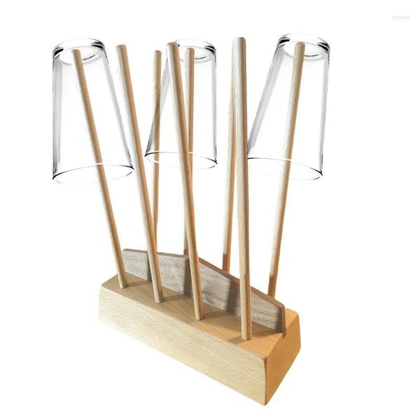 Lagerung Taschen Holz Tasche Trocknen Rack Abtropffläche Ständer Halter Trinken Glas Handgemachte Stabile Stander Für Wasser Flaschen Tasse