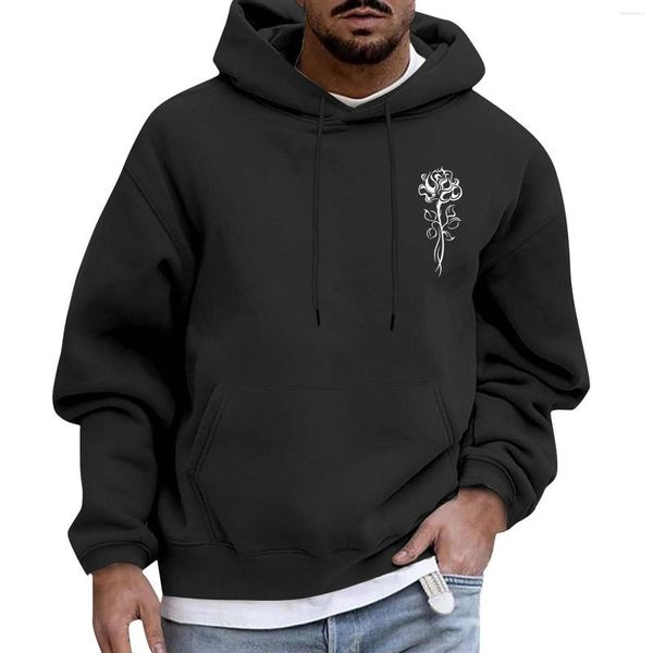 Herren Hoodies Herbst Und Winter Mode Lässig Brief Druck Langarm Kapuzenpullover Sweatshirt Grafik Für Männer