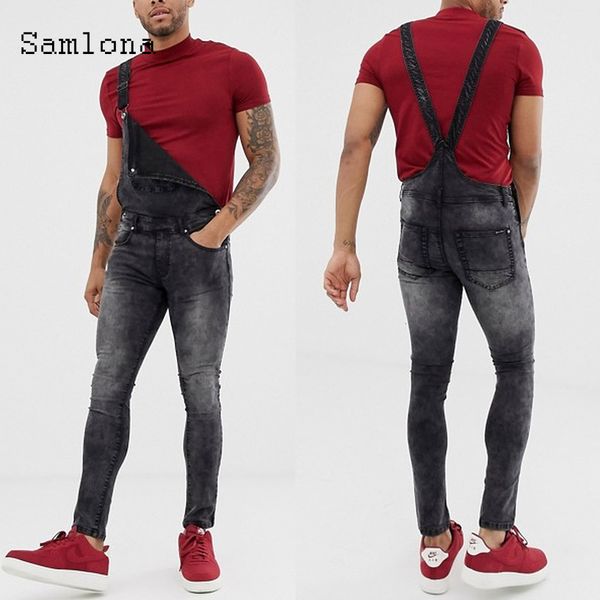 Herrenjeans Samlona Herrenmode Jeans Demin Overalls Sexy Männer Kleidung Sommer Lässige Demin Overalls Masculinas Plus Größe S-5XL 230920