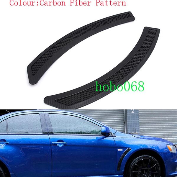 1 conjunto para mitsubishi lancer evo carro auto fender tiras decorativas padrão de fibra carbono diy272f