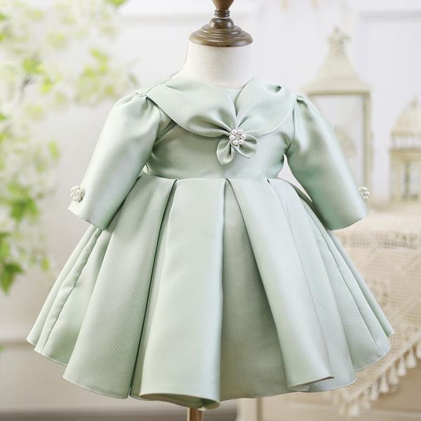 Mädchen Kleider Kleinkind Baby Kleid Langarm Infant Prinzessin 1 Jahr Geburtstag Mädchen Party Geboren Vestidos Kleid