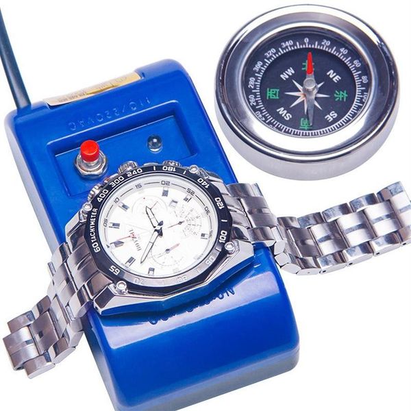 Reparatur-Werkzeug-Sets, Uhr, Degausser, mechanische Einstellung, Fehler, ungenaue Zeitkorrektur, blauer Entmagnetisierer Bergeon252v