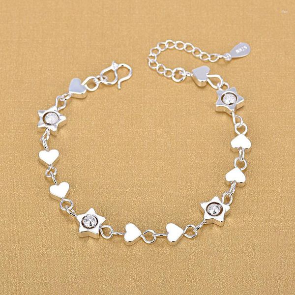 Link Armbänder Mode Herz Stern Charm Armband Für Frauen Mädchen Party Hochzeit Trendy Schmuck Zubehör Sl239