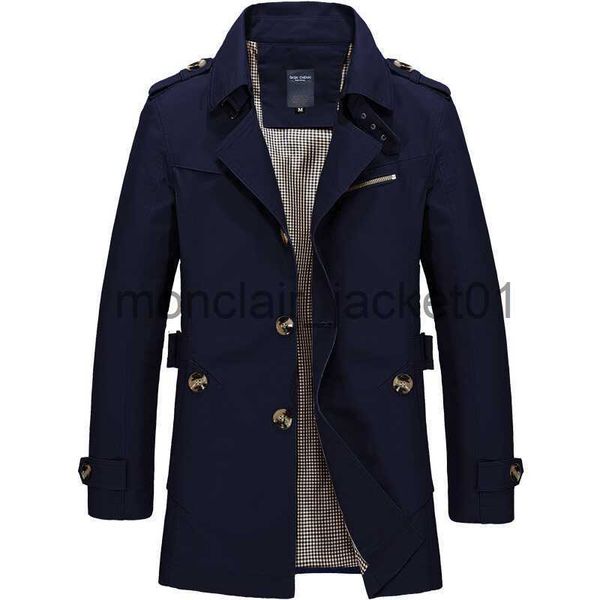 Herren-Trenchmäntel 2023 Frühling Herren Trench Fashion England-Stil Lange Trenchcoats Herren Casual Oberbekleidung Punk Jacken Windjacke Herren Koreanischer Mantel J230920