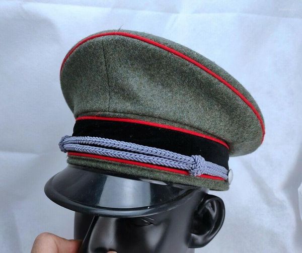 Berets REPRO WWII Alemão Heer Artilharia Oficial Visor Hat Cap Tamanhos Completos