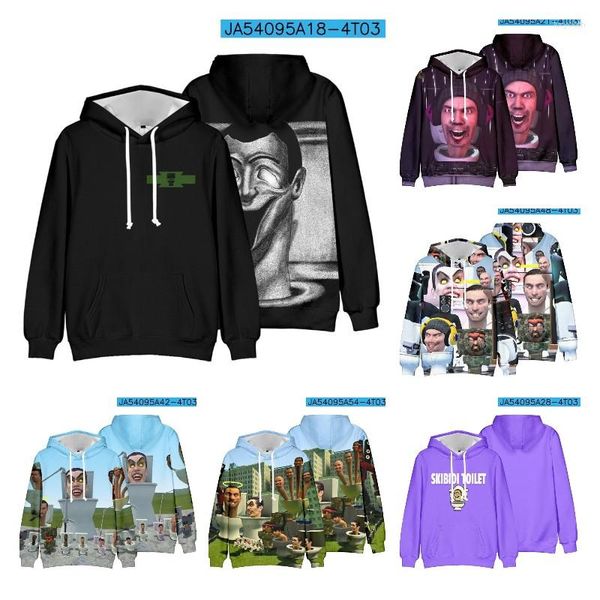 Erkek Hoodies Skibidi Tuvalet Erkek Kadın Sweatshirt Karikatür Çocuk Hoodie Genç Kız Boy Hoodi