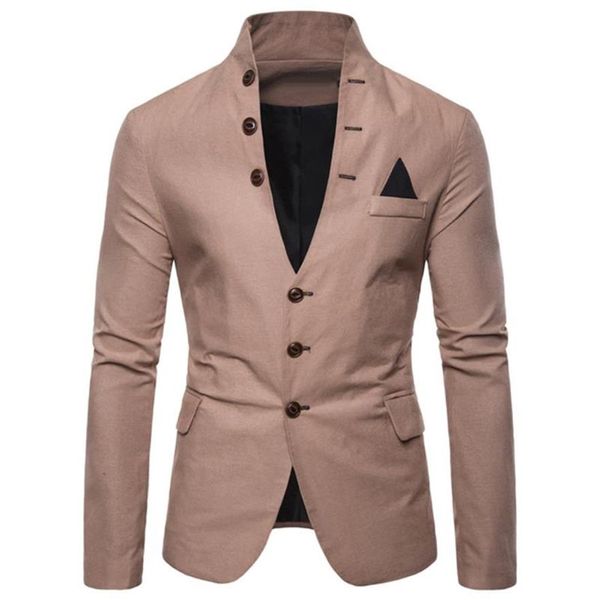 Abiti da uomo Blazer Uomo Sl-im Adatto a Blazer sociale Primavera Autunno Moda Solido Abito da sposa Giacca Casual Business Maschile Suit248S