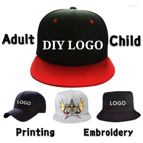 Top Caps Özel yapımı DIY Logo Beyzbol Kapağı Hip-Hop Erkekler Kadınlar Çocukdaş Baskı Nakış Kovası Şapka Snapback Y2K Moda