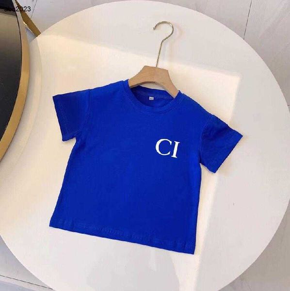 Novo verão crianças manga curta topos designer crianças camisetas meninos t camisa meninas bordado carta algodão camisetas tamanho 90-160cm