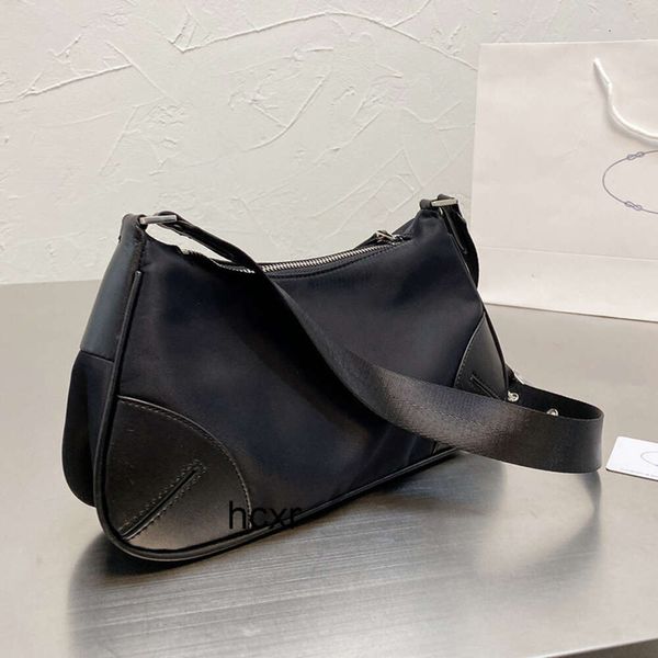 Milano Brand Black Nylon black crossbody evening bag - Waterproof Shoulder Strap with Patchwork Design for Women - Crossbody Handbag and Shopping Purse (21ss)