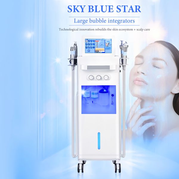 Hochwertige Schönheitsausrüstung zur Beseitigung von Hautunreinheiten, 14-in-1-Hidrafacial-Diamant-Aqua-Peeling-Mikrodermabrasions-Gesichtsgerät mit PDT-LED-Licht