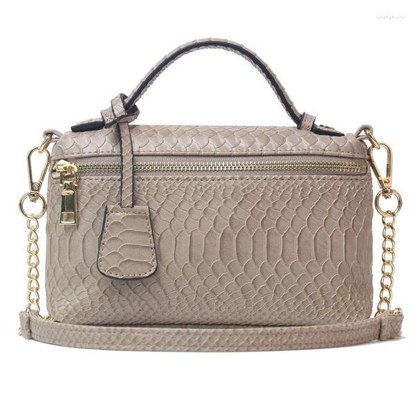 Sacos de noite Moda Python Bolsas de Couro Bolsa de Ombro Snake Padrão Clutch Chain Strap Cross Body