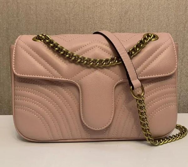 Designer Bag Bolsas De Ombro Marmont Sacos De Cintura Mulheres Corrente De Ouro Pochette Cross Body Bolsas De Couro Bolsa Messenger Bum Bag Fanny Pack Tote Bag Carteira Mochila Rosa