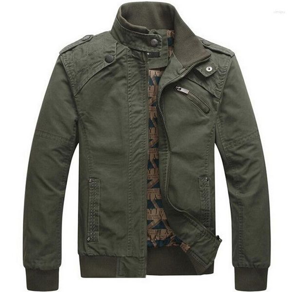 Männer Jacken Jacke Männer Casual Baumwolle Mode Gewaschen Mäntel Armee Militär Herren Stehkragen Oberbekleidung Jaqueta Masculina Mantel