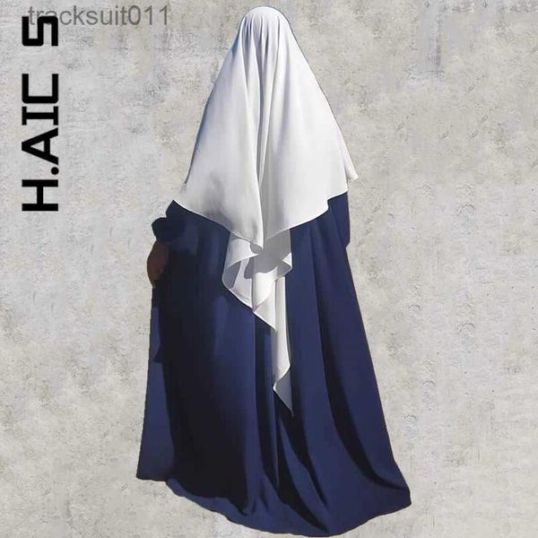 Capo da donna H.Aic S Dubai Turbante turco Solido Hijab marocchino Donne musulmane Khimar Wrap Malaysia Scialli Sciarpe Colori casual Eid 2023 L230920