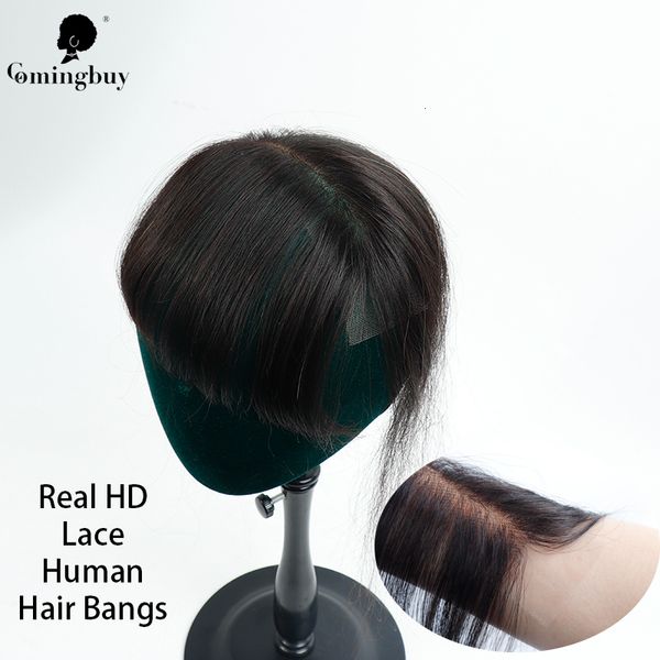 Perucas de renda cabelo franja apenas humano brasileiro remy com pele derreter real hd para mulheres negras vindobuy virgem 230920