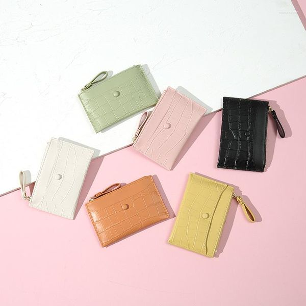 Cüzdanlar için ultra ince kadın lüks tasarımcı cüzdan moda cüzdanlar katı sevimli küçük pu kız debriyaj çanta