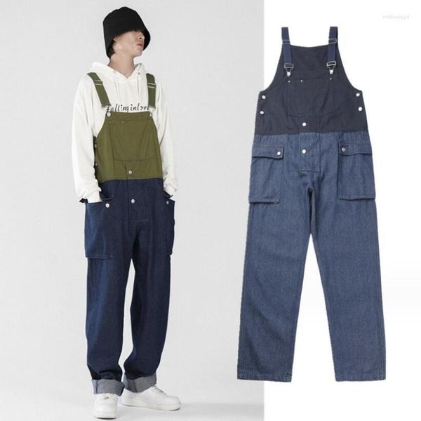 Männer Hosen Männer Denim Overall 2023 Latzhose Hosen Herren Cargo Arbeit Funktionale Mehrere Taschen Hose Overalls Jeans W557