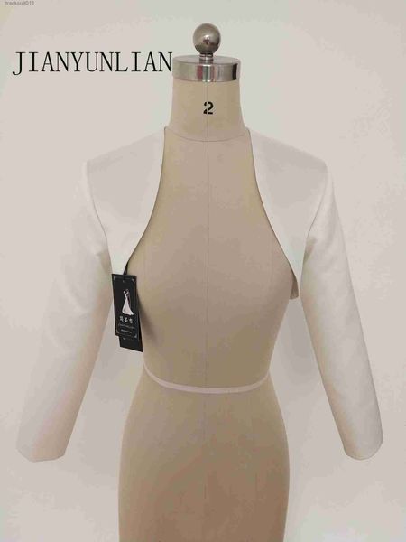 Mantello da donna economico a maniche lunghe giacca da sposa avvolge Bolero in raso da donna inverno mantello da sposa avvolgente coprispalle per abiti da sera su misura 2023 L230920