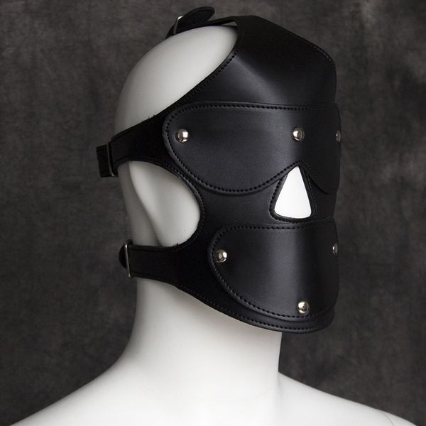 Accessori per costumi Nuovi uomini di moda Maschere in PU Giochi di società per adulti sexy Maschera per cappuccio Cosplay Discoteca Elegante viso Gay Gioco di ruolo Copricapo Costume