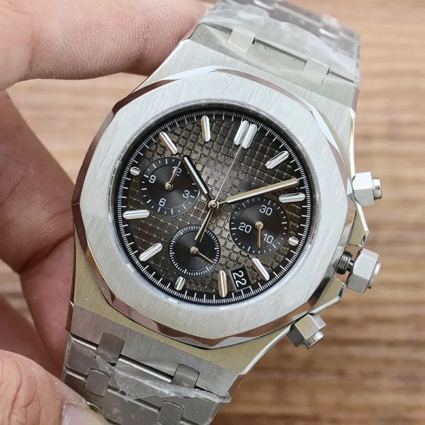 Clássico masculino relógios movimento de quartzo relógio 42mm moda negócios relógios de pulso montre de luxo presentes para homem prata relógio de pulso a99