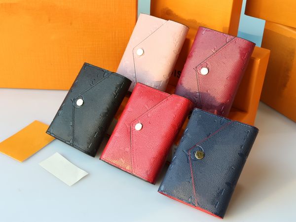 Designer marca mulheres carteiras curtas em relevo carta ferrolho flip carteiras de luxo senhoras zippy carteiras sacos de cartão dobrável carteiras portáteis moedas bolsas de embreagem bolso