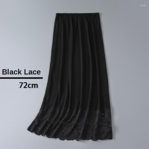 Damen-Nachtwäsche 2023 weicher Basic-Unterrock Modal Damen Glatte einfarbige elastische Taille Petticoat für Partykleid Rock