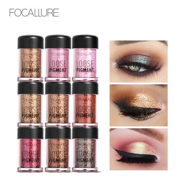 Тени для век FOCALLURE 18 цветов Блестящие жидкие тени для век Shimmer Shine Diamond Осветляющий пигмент Тени для век Пудра Косметика для женщин 230919