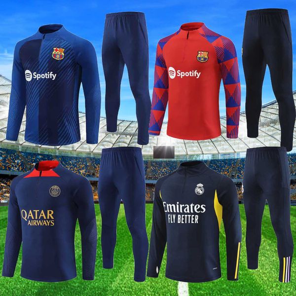 SurpetementPsg Chandal Realmadrid Mbappe Tuta Trailsuits Eğitim Takım Futbol Setleri Topluluk Ceket Yeleği 2223 2324 Erkek Çocuk Kiti Jogging Çocuk Futbol Pantolon