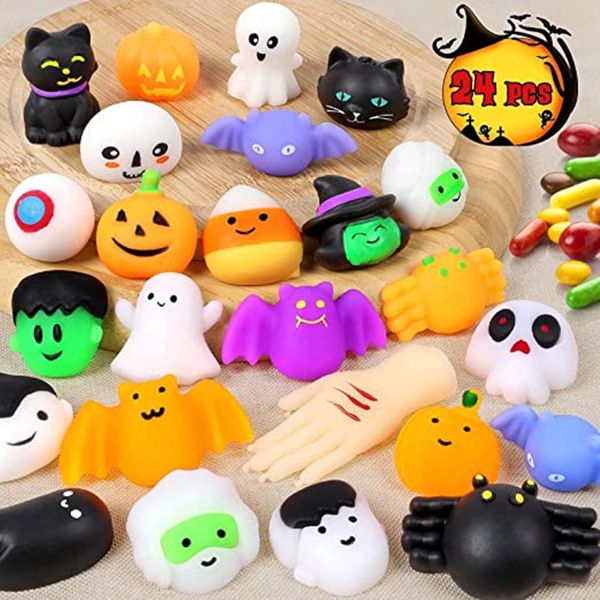 Brinquedos de Halloween 151020304050100Pcs radom Mochi Squishy Toy Temático Squishies Party Toys Kawaii Cute Holiday Gifts 230919