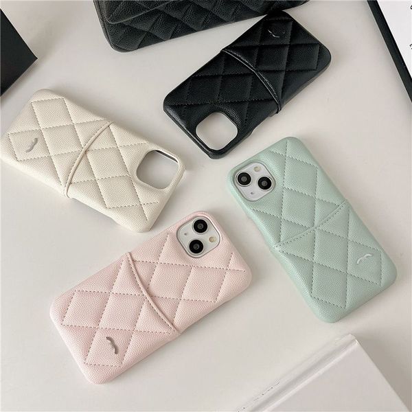 Designer Phone Case Equipado Apple 15 Plus Couro À Prova D 'Água 14 ProMax 11 13 12Pro Celular Casos Cartão Bolso Mulheres Telefones Celulares Capas