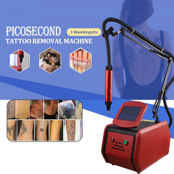 Professionelle ND Yag Laser Spot Sommersprossen Pigment Tattoo Entfernung Pikosekunden Maschine Für Schönheit Salon Hautstraffung Bleaching Akne Behandlung