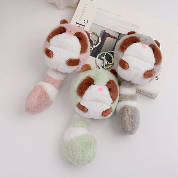 Simpatico giocattolo di peluche Qiwei Borsa orso catena chiave per pendenza per piccole bambole per coppia di coppie di coppia femmina Regalo