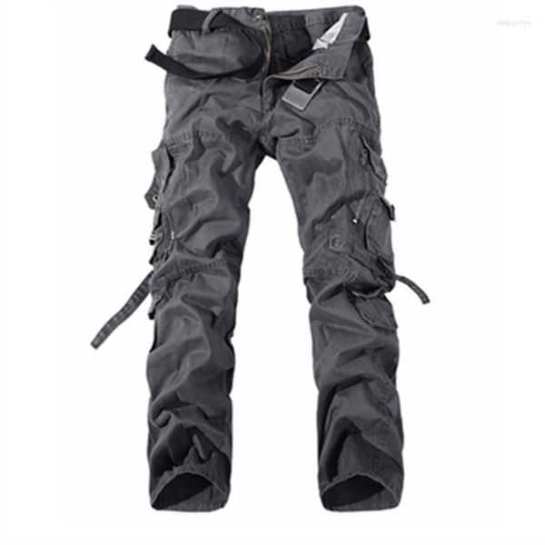 Männer Hosen Herren Cargo Casual Kampf Armee Militärische Taktische Stil Tasche Hosen Herbst Männlich Outdoor Klettern Overalls Gerade