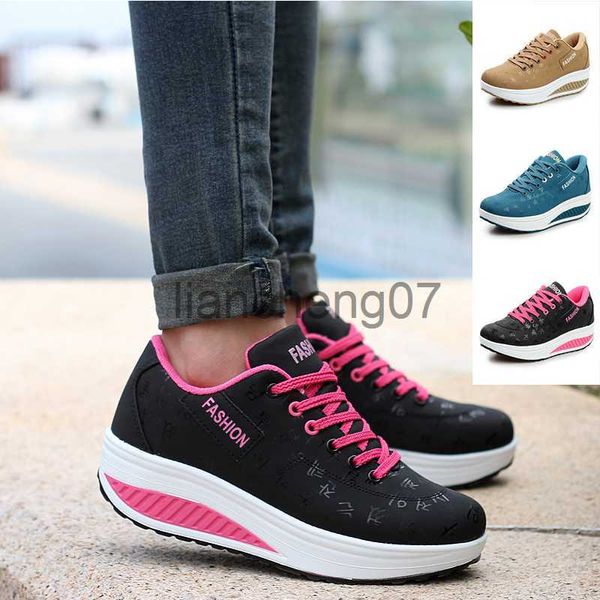 Kleid Schuhe Frauen Mode Sport Bequeme Atmungsaktive Damen Glatte Lässige Dicke Untere Walking Shake Schuhe Plattform Schuhe Sneaker x0920