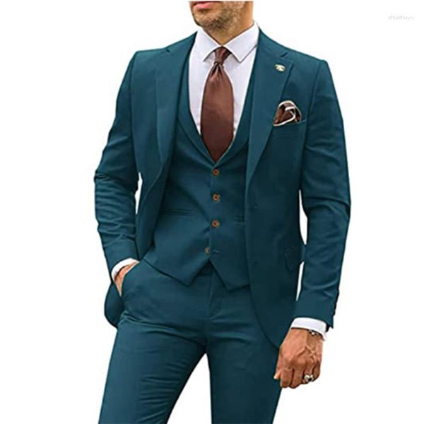 Ternos masculinos terno clássico para casamento 3 peça conjunto fino padrinhos vestido homem festa wear bussiness masculino plus size