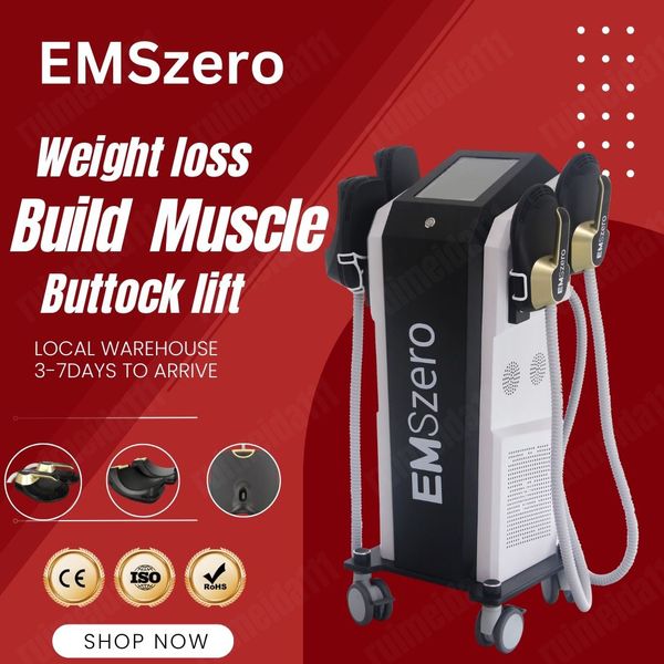 EMSZero Аппарат для похудения тела, скульптура RF DLS-EMSLIM 14 Tesla, стимуляция мышц, уменьшение жира, машина с 4 ручками, подушечки для таза, салон красоты, новинка