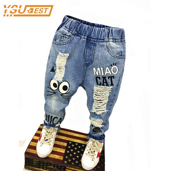 Jeans Baby Jungen Mädchen Cartoon Katze und Maus 27 Jahre Marke Kinder Kleidung Kinder Casual Hosen 230920