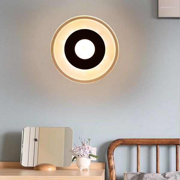 Duvar lambası Modern Yuvarlak Sconce Akrilik Oturma Odası Yatak Odası Yatakta Balkon Koridor Koridor Koridor Koridor Sanat Dekorasyon Işığı