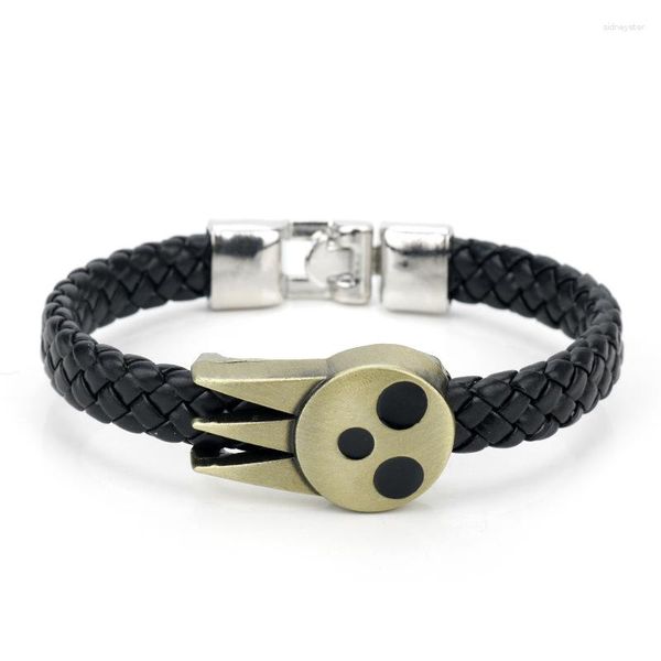 Charme pulseiras anime soul eater pulseira para mulheres homens cosplay trajes adereços crânio pulseira acessórios góticos atacado