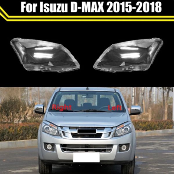Крышка фар автомобиля, стеклянный корпус, передняя фара, прозрачный абажур, авто свет, лампа для Isuzu D-MAX 2015-2018