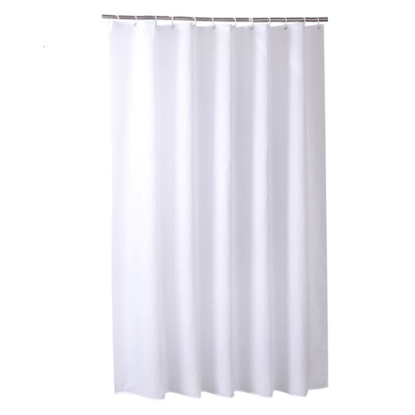 Cortinas de chuveiro brancas cortinas de chuveiro à prova d'água grossas cortinas de banho de cor sólida para el banheiro banheira grande cobertura de banho larga com ganchos 230920