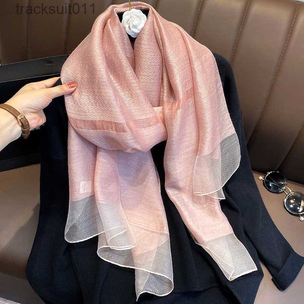 Capa feminina 2020 lenço de lã de seda real mulheres designer marca foulard hijab cachecóis senhora pashmina preto branco vermelho bandana pescoço xales envolve l230920