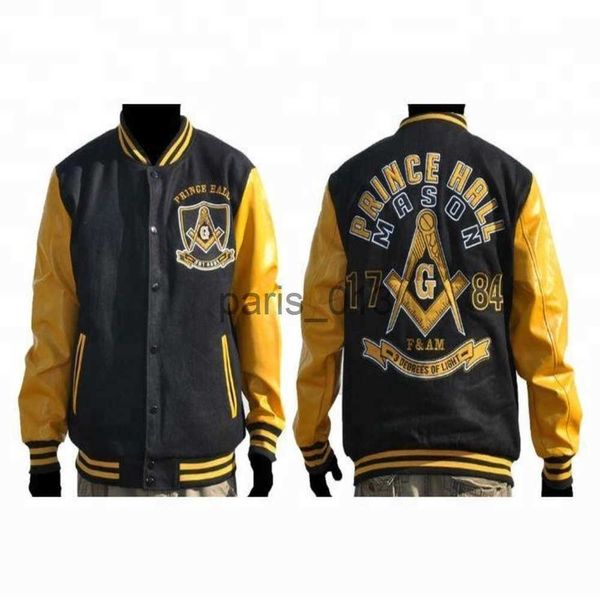 Herrenjacken Masons Letterman Varsity Jacket Melton Woolen Pu Sleeves Baseball Jacket x0920