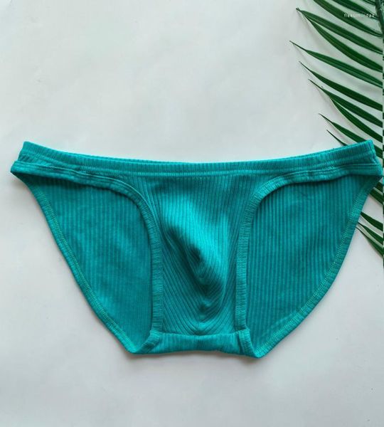 Underpants 2023 estilo homens sexy confortável sólido briefs triângulo bolsa u cintura baixa algodão respirável roupa interior masculino